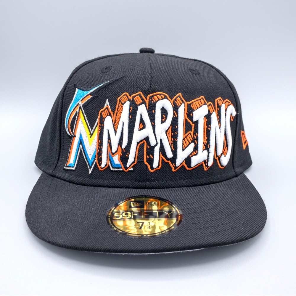 ‼️SOLD‼️ Miami Marlins 59Fifty New Era True Fitted Baseball Hat, Size 7 1/4”